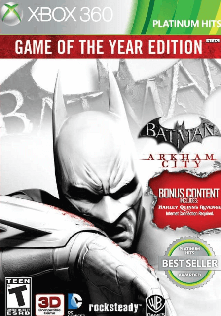 Batman: Arkham Asylum and Batman: Arkham City Dual Pack box art for Xbox 360